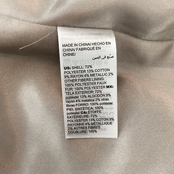 Chico’s Jacket Blazer Women’s Size 0 Multi Color Detachable Faux Fur Sleeves - Picture 5 of 11